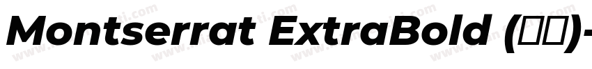 Montserrat ExtraBold (标题)字体转换